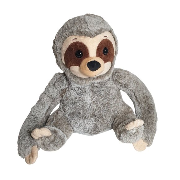 Fiesta Mello Fellows Sloth Plush Toy 10" Gray Brown Soft Cuddly Stuffed Animal - Picture 1 of 6